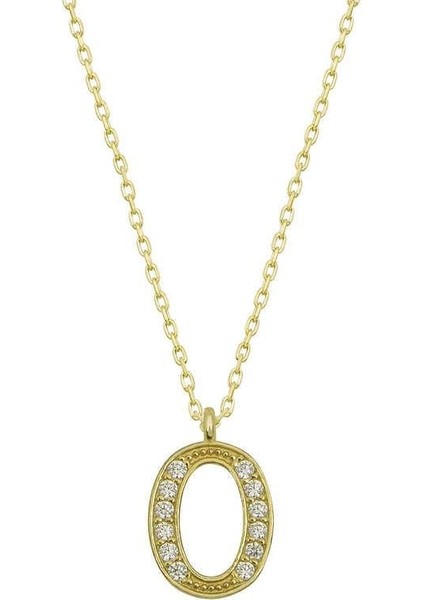 925 Ayar Gümüş O Harfi Kadın Gümüş Kolye