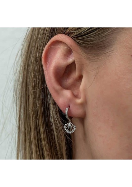 Gümüş Sallantılı Göz Kadın Küpe modelleri