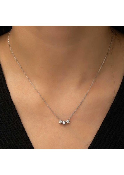 925 Ayar Gümüş Üç Yıldız Kadın Gümüş Kolye fiyatları