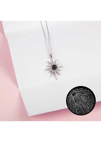 925 Ayar Gümüş 100 Dilde Seni Seviyorum Kutup Yıldızı Kadın Kolye fiyatları