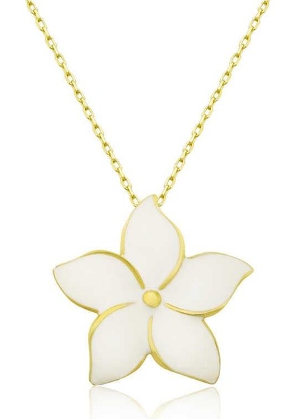 925 Ayar Gümüş Yasemin Çiçeği Kadın Gümüş Kolye