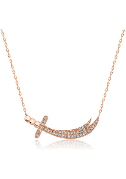 925 Ayar Gümüş Zülfikar Kılıcı Kadın Gümüş Kolye