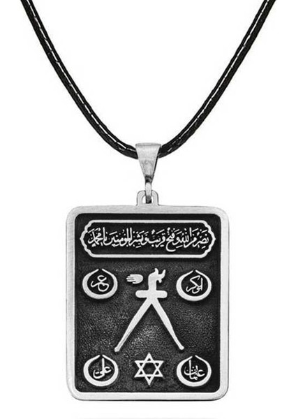 Gümüş Barbaros Hayrettin Paşa Sancağı Işlemeli Kolye modelleri