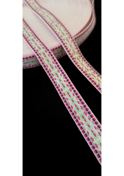 Rengarenk Etnik Dokuma Şerit ( 1,5 cm )