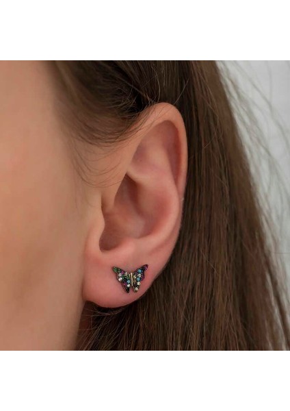 ​gümüş Mix Kelebek Küpe modelleri