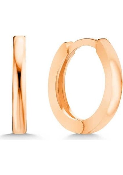 Gümüş Rose Halka Kadın Küpe