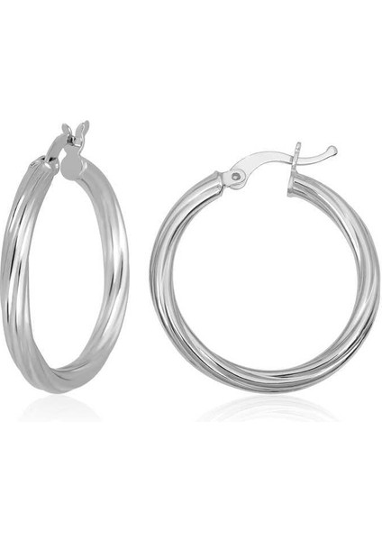 Gümüş 3 mm Burgu Şarnel Küpe