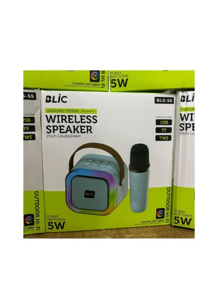 Bls-55 Karaoke Mikrofonlu Bluetooth Hoparlör