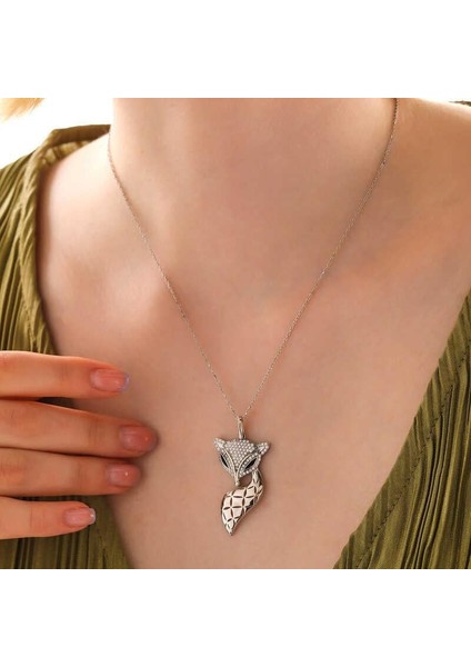 925 Ayar Gümüş Tilki Kadın Kolye fiyatları