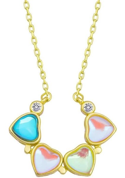 925 Ayar Gümüş Renkli Açılabilen Yonca Kadın Gümüş Kolye fiyatları