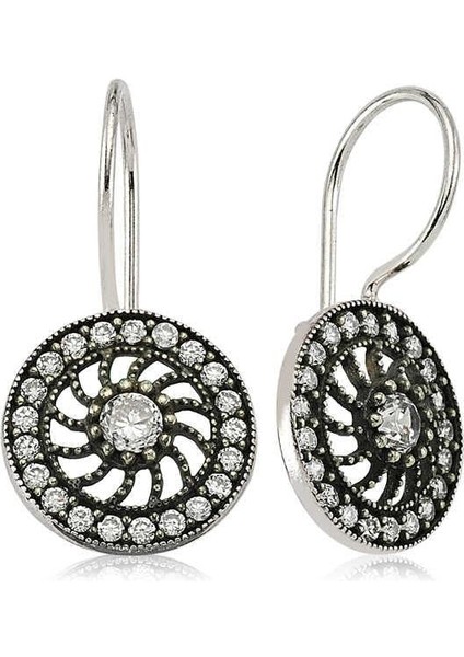 925 Ayar Gümüş Taşlı Sallantılı Çiçek Küpe fiyatları