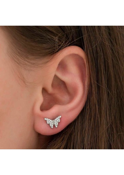 Gümüş Beyaz Kelebek Küpe fiyatları