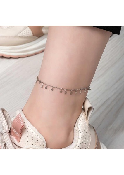 925 Ayar Gümüş Yıldız Halhal modelleri