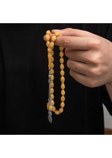 Gümüş Püskül Sıkma Kehribar Tesbih fırsatları