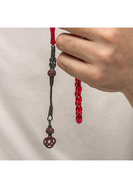 Gümüş Kazaz Püsküllü Sıkma Kehribar Tesbih modelleri