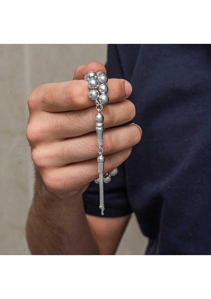 Gümüş Küre Kesim 7 mm Erkek Tesbih fiyatları