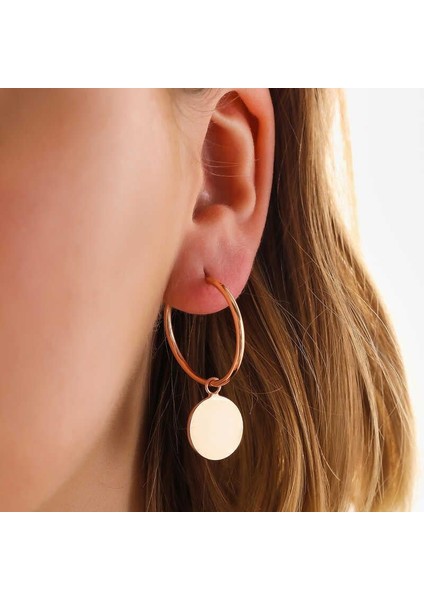 Gümüş Rose Sallantılı Halka Kadın Küpe fiyatları