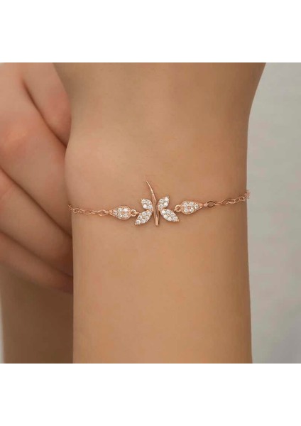 ​925 Ayar Gümüş Rose Yusufçuk Kadın Bileklik modelleri