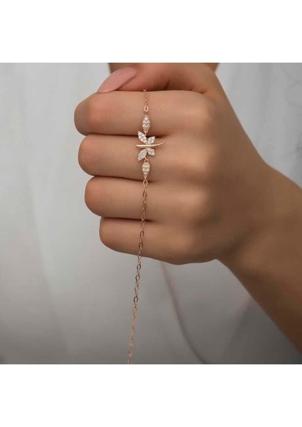 ​925 Ayar Gümüş Rose Yusufçuk Kadın Bileklik indirimleri