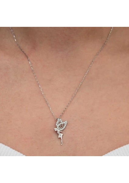 Gümüş Peri Kızı Kadın Kolye fırsatları