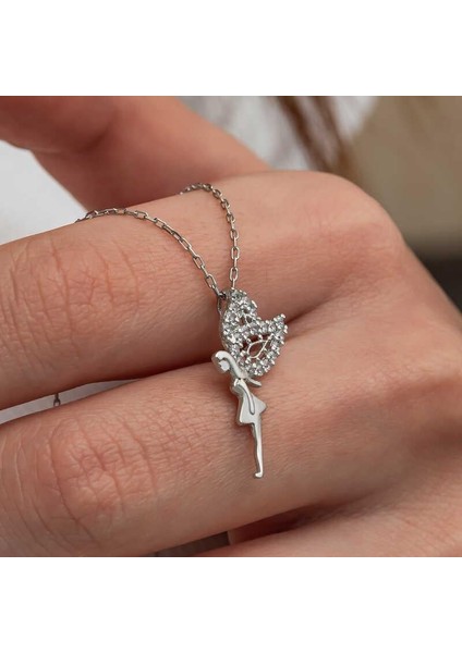 Gümüş Peri Kızı Kadın Kolye indirimleri