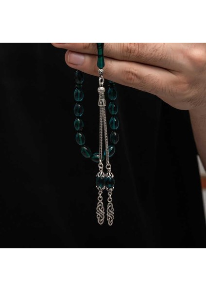 Gümüş Püskül Sıkma Kehribar Tesbih fırsatları