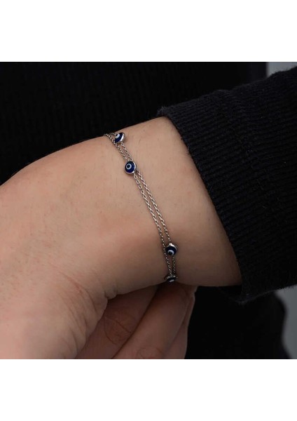 Gümüş Nazar Kadın Bileklik modelleri
