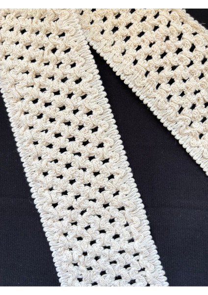 Ham Pamuk Örgü Lastik Örme Şerit