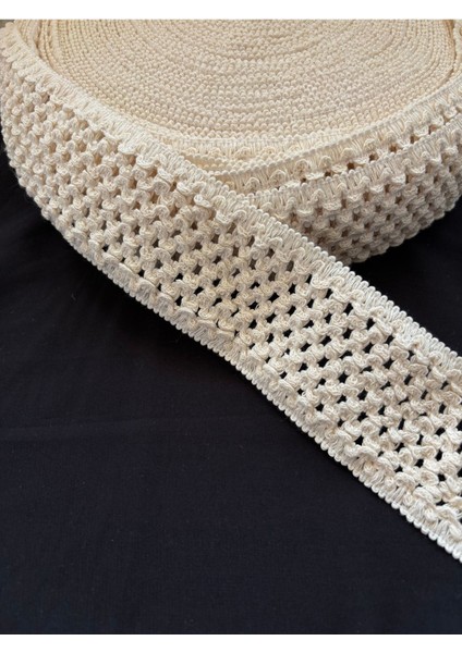 Ham Pamuk Örgü Lastik Örme Şerit