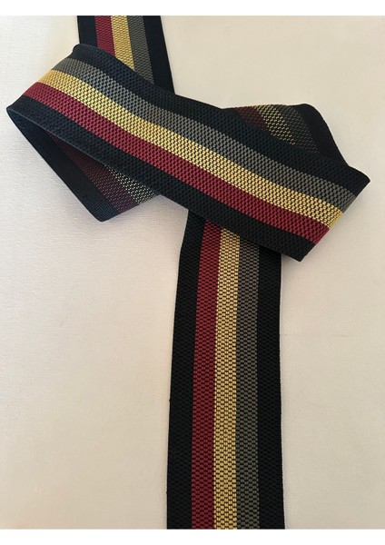 Siyah Kenar Kırmızı Sarı Yeşil Lastik Şerit