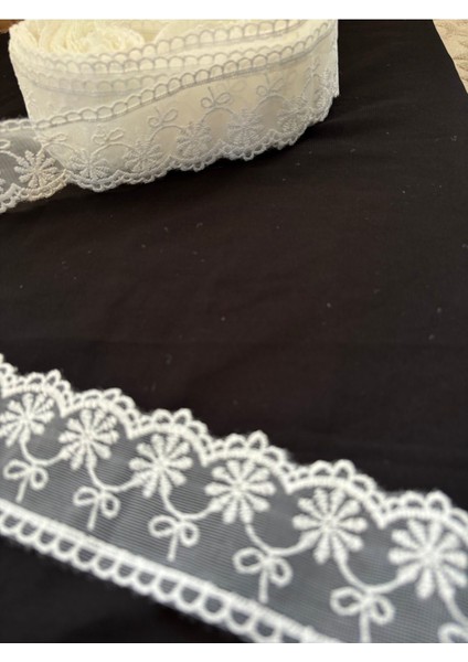 Kenar Fiyonk Kartanesi Model Polyester Güpür Dantel