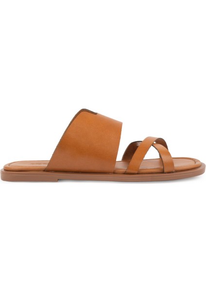 Kadın Bantlı Deri Terlik DG6062