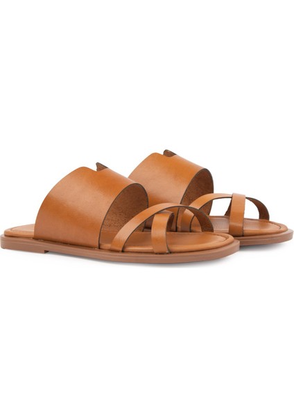 Kadın Bantlı Deri Terlik DG6062 modelleri