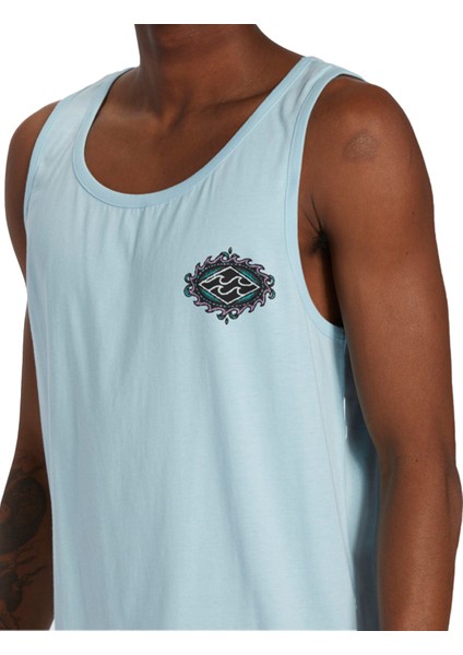 Crayon Wave Tees Erkek Mavi Atlet