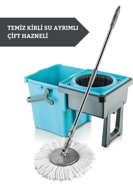 Pratik Açılır Kapanır Döner Başlık Temizlik Seti, Mavi, 9 Lt, 1 Yıl Garantili fiyatları