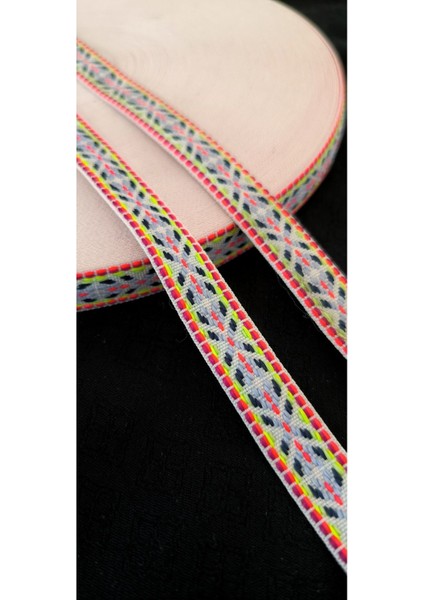Neon Renkli Etnik Dokuma Şerit ( 1,5 cm )