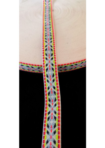 Neon Renkli Etnik Dokuma Şerit ( 1,5 cm ) fiyatları