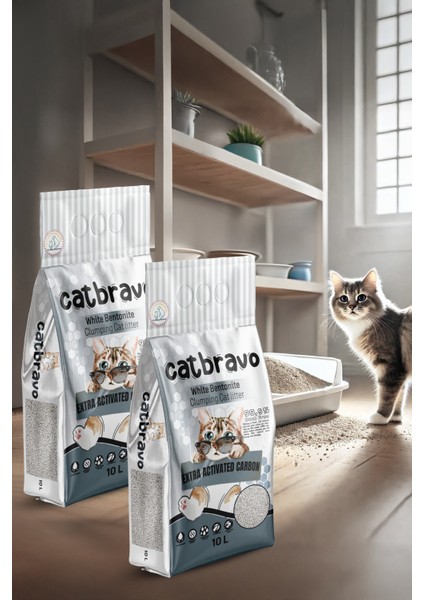 Aktif Karbonlu Topaklanan Kedi Kumu 10 Lt x 2 Adet modelleri