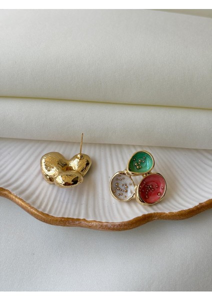 Üç Renkli Tasarım Kadın Küpe fırsatları