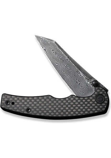 P87 Folder Flipper Knife Damascus Carbon Fiber Handle Çakı fırsatları