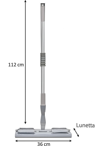 Mandallı Mikrofiber Bezli Çok Amaçlı Temizlik Mop ve Paspası