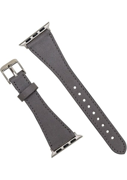 Mulvxurg URG02 Apple Watch Uyumlu Deri Kordon 42-44-45MM Slim Rst9 Gri (Mulvix) fırsatları
