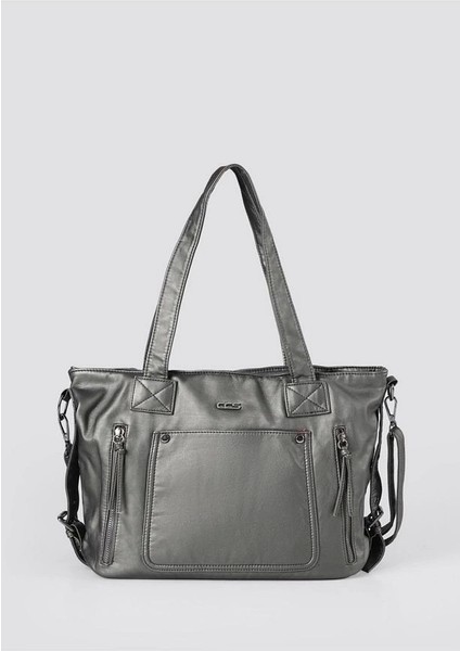 Lonti Platin Cilt Omuz Çantası