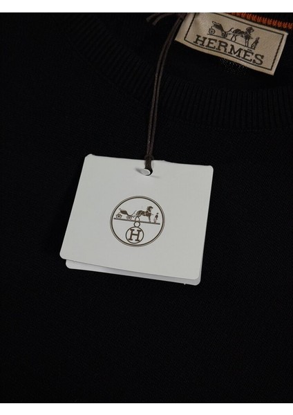 Turuncu Nakış Logo Işlemeli Erkek Triko Kazak indirimleri