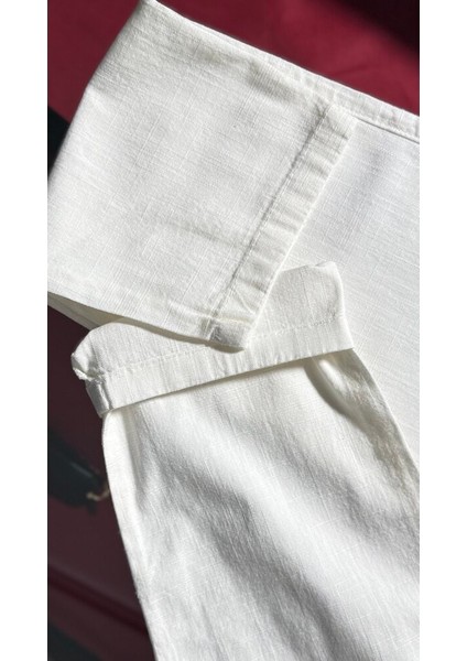 Beyaz Keten Pantalon modelleri