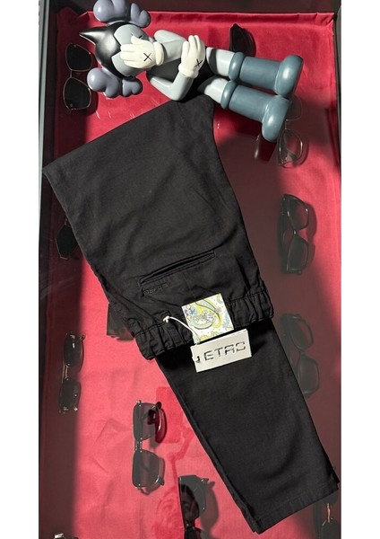 Siyah Keten Pantalon