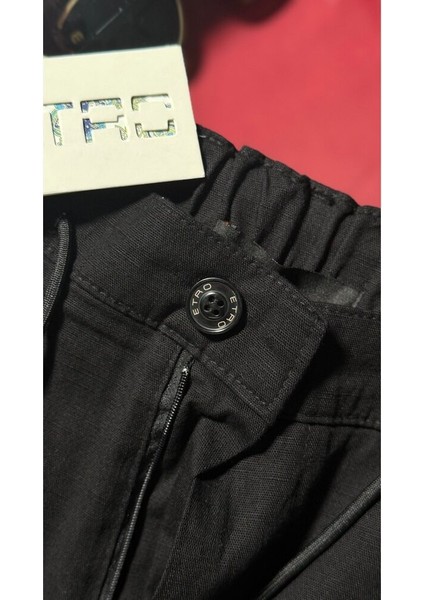 Siyah Keten Pantalon modelleri