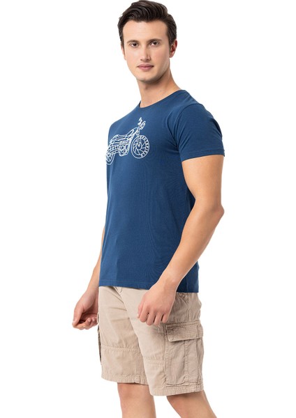 Tj Erkek Mavi Tişört