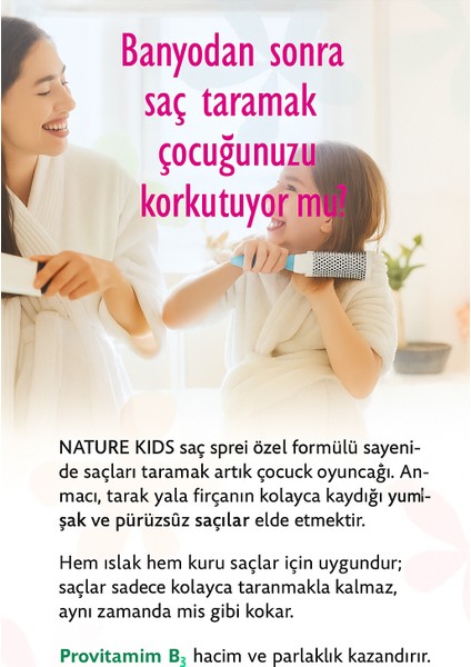 Nature Çocuk Saç Açıcı Sprey 150 ml fiyatları