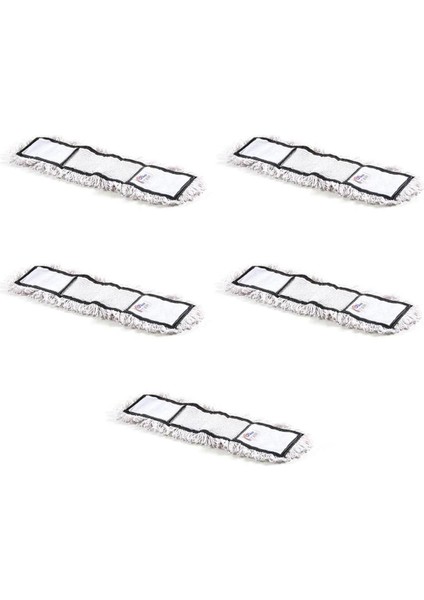 Beyaz 5 Adet Nemli Palet Yedek Mop Paspas 100 Cm, Pamuklu, Nem Alıcı